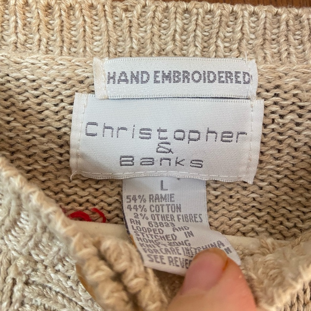 Vintage hand embroidered sweater - Picture 4 of 5